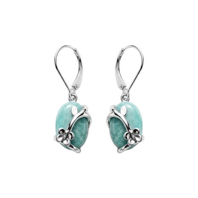 Sterling Silver Larimar Heaven Butterfly Earrings