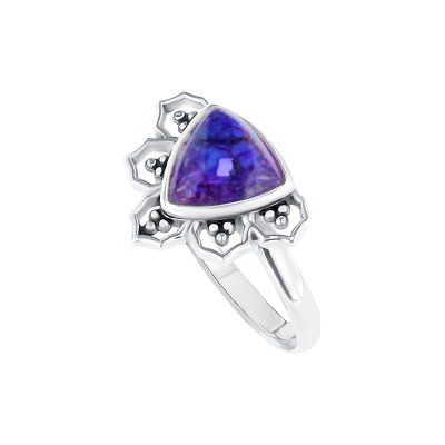 Sterling Silver Purple Turquoise Ring