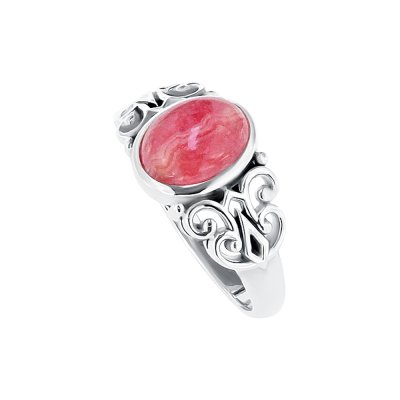 Sterling Silver  Rhodochrosite Ring