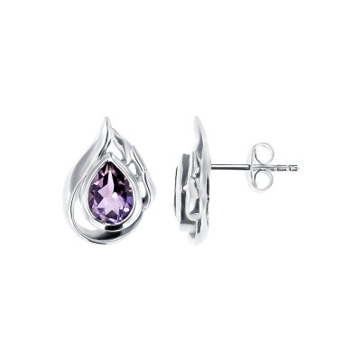 Sterling Silver Amethyst  Earrings