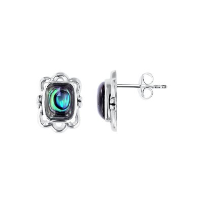 Sterling Silver Abalone Earrings