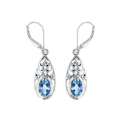 Sterling Silver Sky Blue Topaz Earrings
