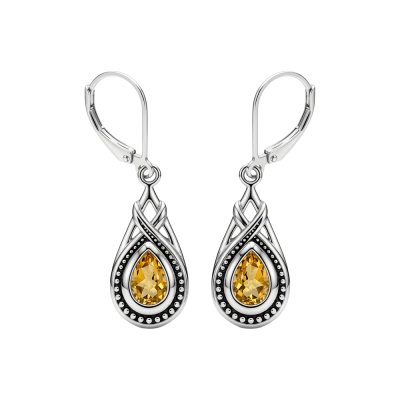 Sterling Silver Whisky Quartz Earrings