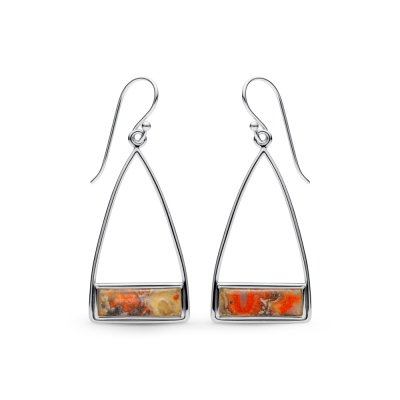 Sterling Silver Bumblebee Jasper Earrings