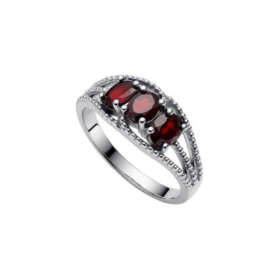 Sterling Silver Garnet Ring