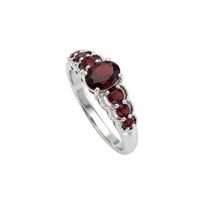 Sterling Silver Garnet Ring