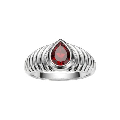 Sterling Silver Garnet Ring