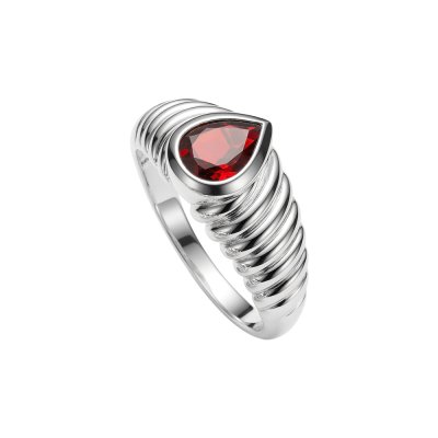 Sterling Silver Garnet Ring