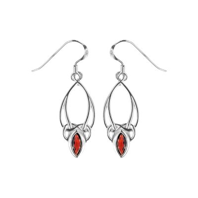 Sterling Silver Garnet Earrings