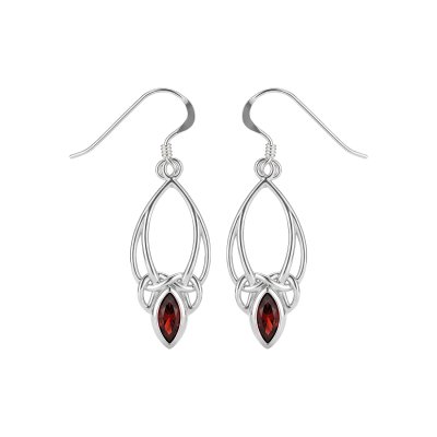 Sterling Silver Garnet Earrings