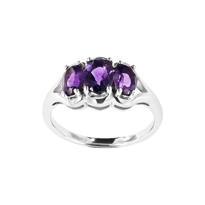 Sterling Silver African Amethyst Ring