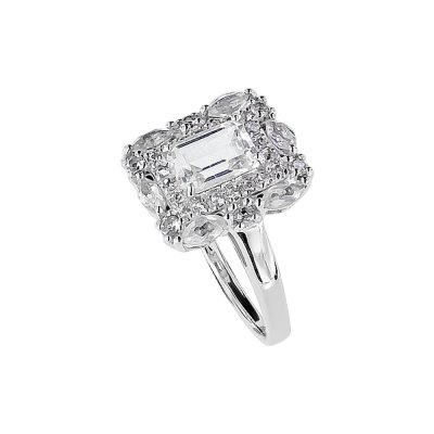 Sterling Silver White Topaz Ring