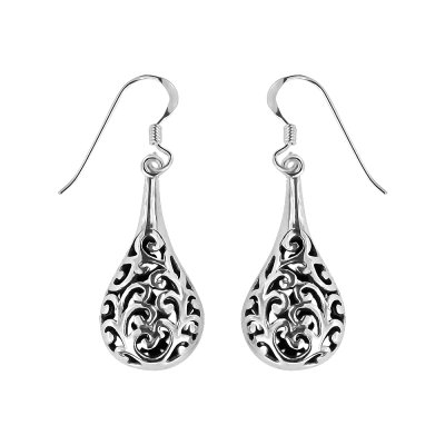 Sterling Silver Filigree Earrings Dangle Earrings