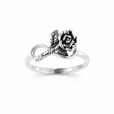 Sterling Silver Rose Ring