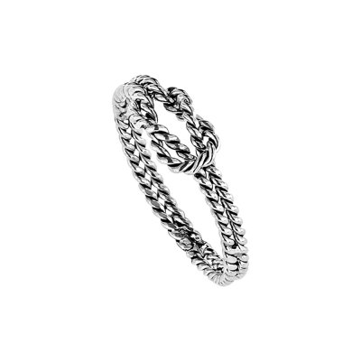Sterling Silver Rope Knot Ring