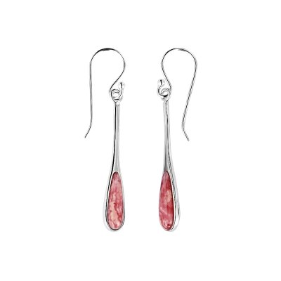 Sterling Silver Rhodocrosite Earrings