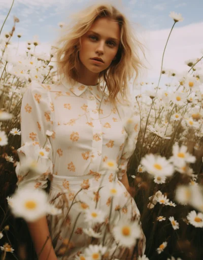 Woman with flower bouquet