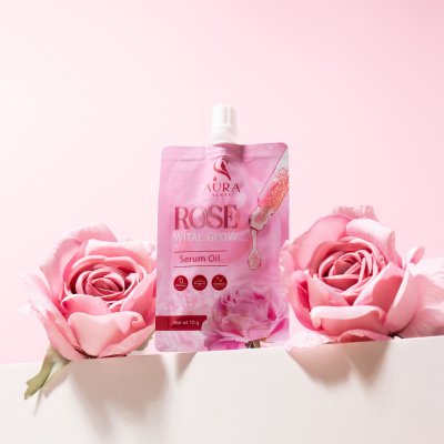 เซรั่มน้ำมันกุหลาบ 1 ซอง ROSE WITAL GLOW Serum Oil (โรส ไวทัล โกลว์ เซรั่ม ออยล์)
