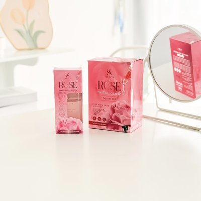 เซรั่มน้ำมันกุหลาบ 1 กล่อง (10 ซอง) ROSE WITAL GLOW Serum Oil (โรส ไวทัล โกลว์ เซรั่ม ออยล์)