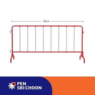 แผงกั้นจราจรเหล็ก ไม่มีล้อ 2 เมตร