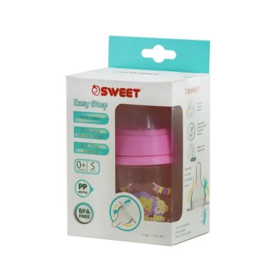S0206 ขวดนมคอกว้างมือจับ 5Oz. Easy Step