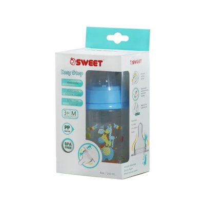 S0306 ขวดนมคอกว้างมือจับ 8Oz. Easy Step