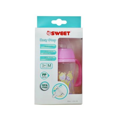 S0306 ขวดนมคอกว้างมือจับ 8Oz. Easy Step
