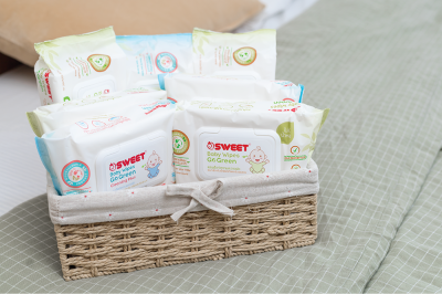 [ ทิชชู่เปียกย่อยสลายได้ ] SWEET Baby Wipes Go Green ขนาด 80 แผ่น