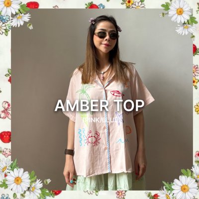 AMBER TOP (PINK/BLUE)