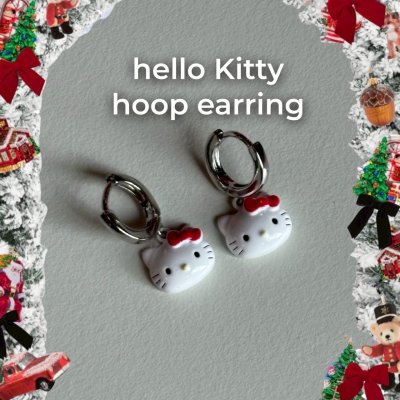 kitty hoop earring