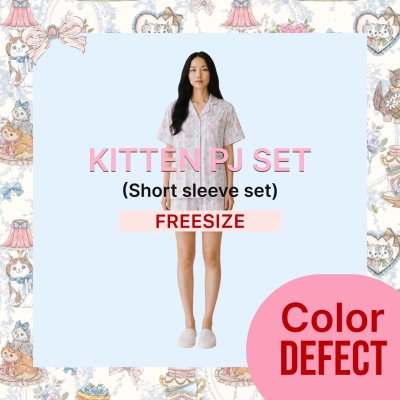 COLOR DEFECT FREESIZE kitten Short set