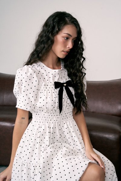 PAUL DRESS (DOT WHITE)