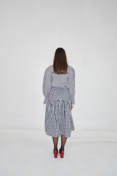 Gingham Skirt Black