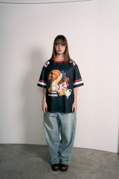 BEAUTY and THE BEAST BASEBALL TOP (BLACK)