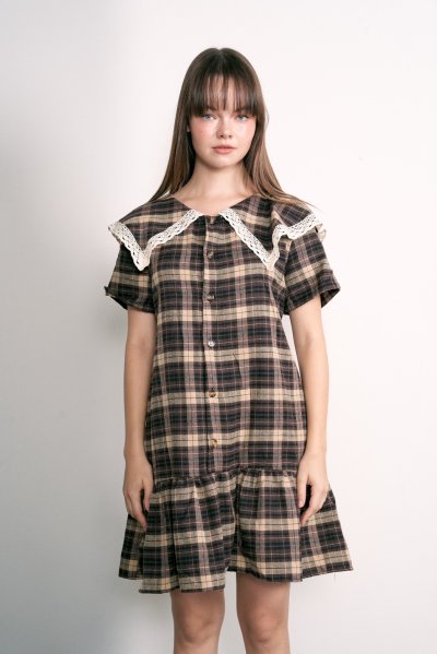 ALMA DRESS (BROWN)