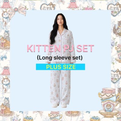 PLUS SIZE KITTEN PJ LONG SET (ชุดยาว)