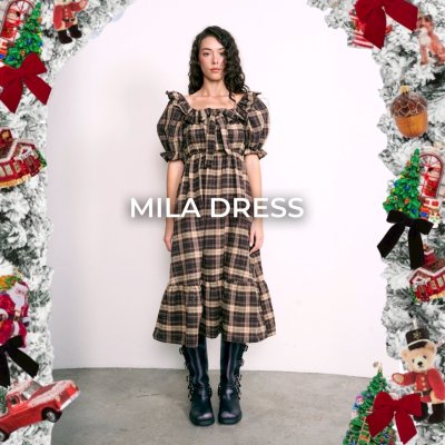 MILA DRESS (BROWN)
