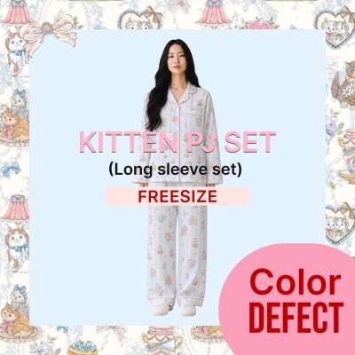 COLOR DEFECT FREE SIZE kitten Long set