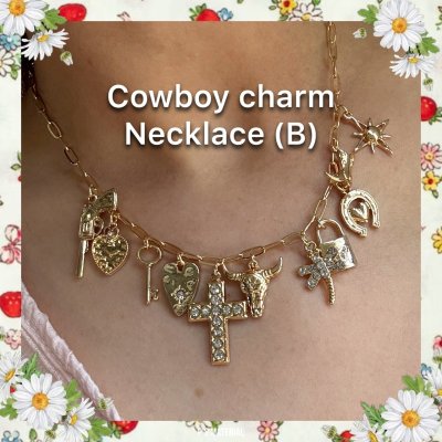 cowboy charm necklace (b)