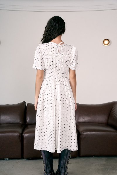 PAUL DRESS (DOT WHITE)
