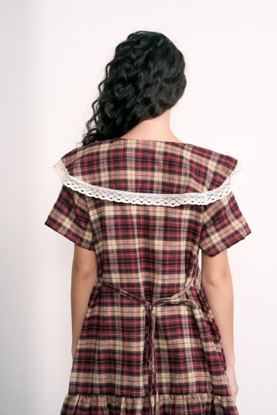 ALMA DRESS (BURGANDY)