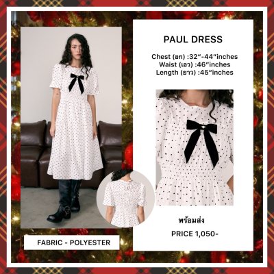 PAUL DRESS (DOT WHITE)