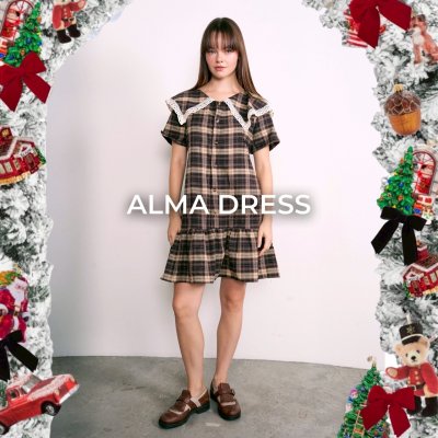 ALMA DRESS (BROWN)