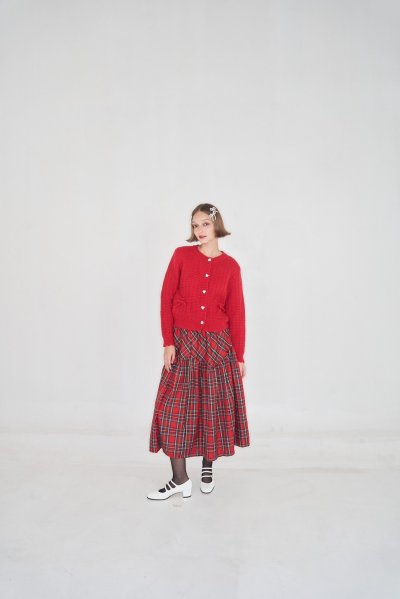 Tartan Skirt Red