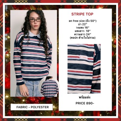STRIPE TEE (ไม่รวม collar)