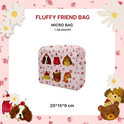LOT 2 จัดส่ง 15/9  MICRO FLUFFY FRIEND BAG (BABYPINK)