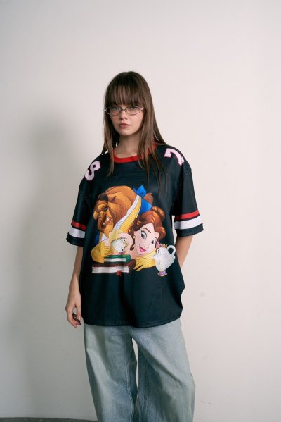 BEAUTY and THE BEAST BASEBALL TOP (BLACK)