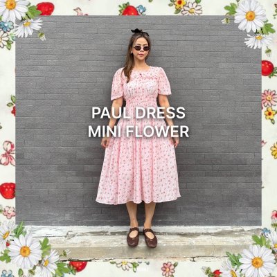 PAUL DRESS ( PINK MINI FLOWER )