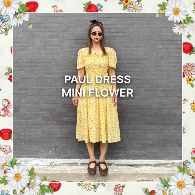 PAUL DRESS ( YELLOW MINI FLOWER )