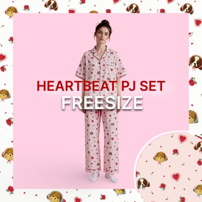 FREE SIZE HEARTBEAT PJ SET